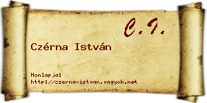 Czérna István névjegykártya
